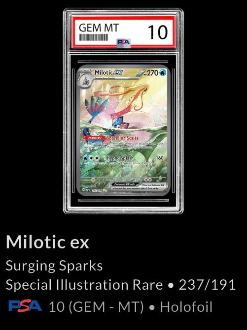 Pokemon Milotic Ex 237/191 : Surging Sparks SIR - PSA 10
