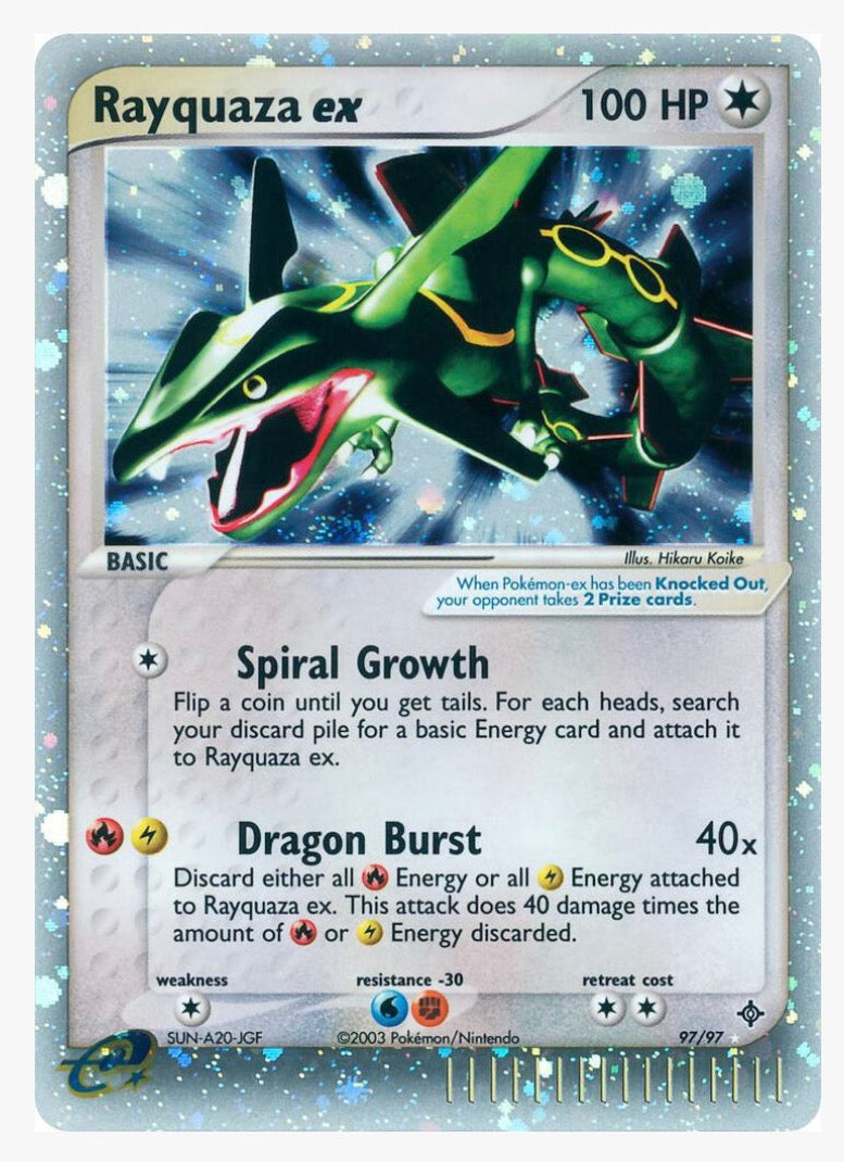 Rayquaza EX 97/97 Dragon LP Condition
