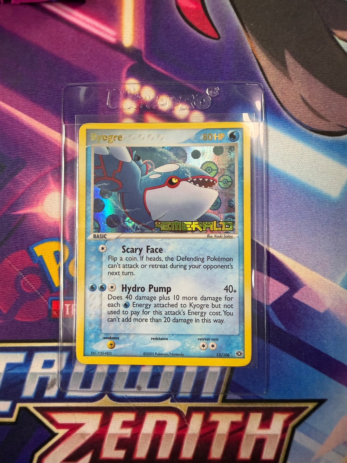 Kyogre Reverse Holo Emerald Stamp - 15/106 - LP