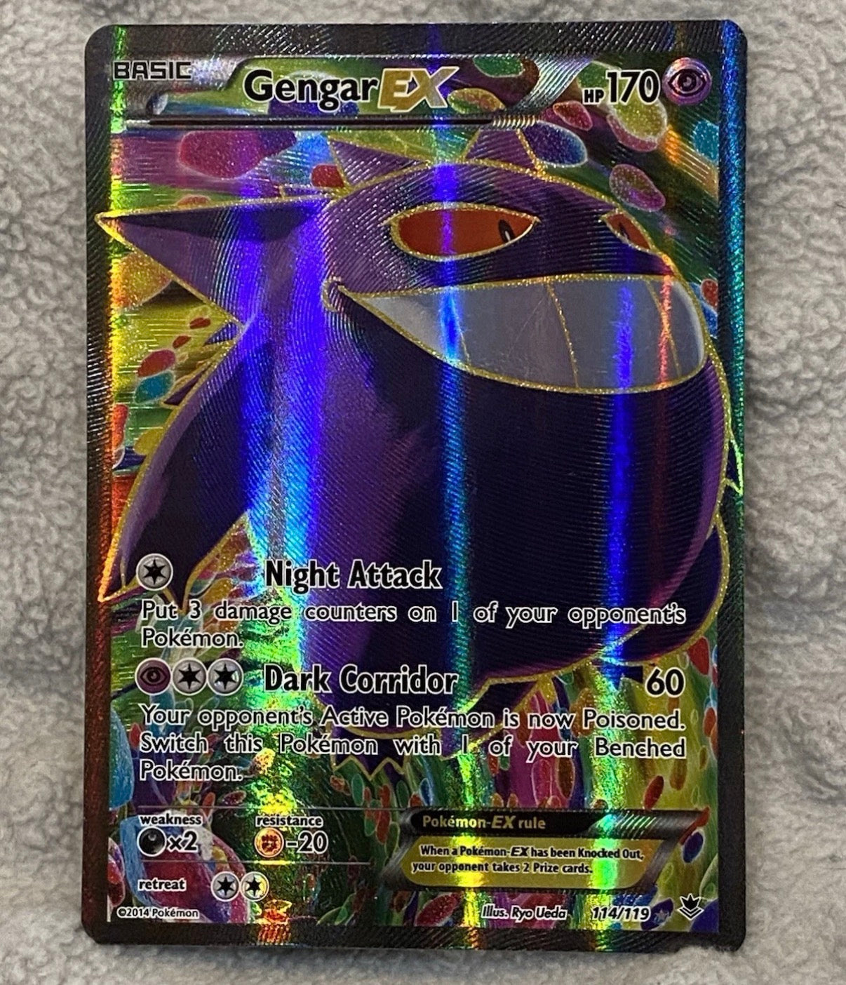 Gengar EX (114 Full Art) - XY - Phantom Forces - NM Condition