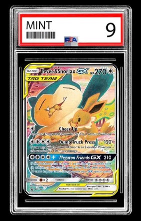 Eevee Snorlax GX SM169 Promo PSA 9 Sun and Moon