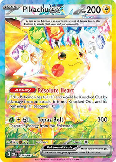 Pikachu EX Surging Sparks 238/191 - NM/ Mint