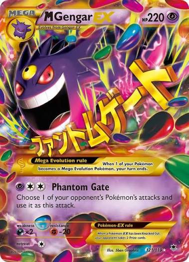 M Gengar EX Secret Rare - XY - Phantom Forces 121/119 - NM
