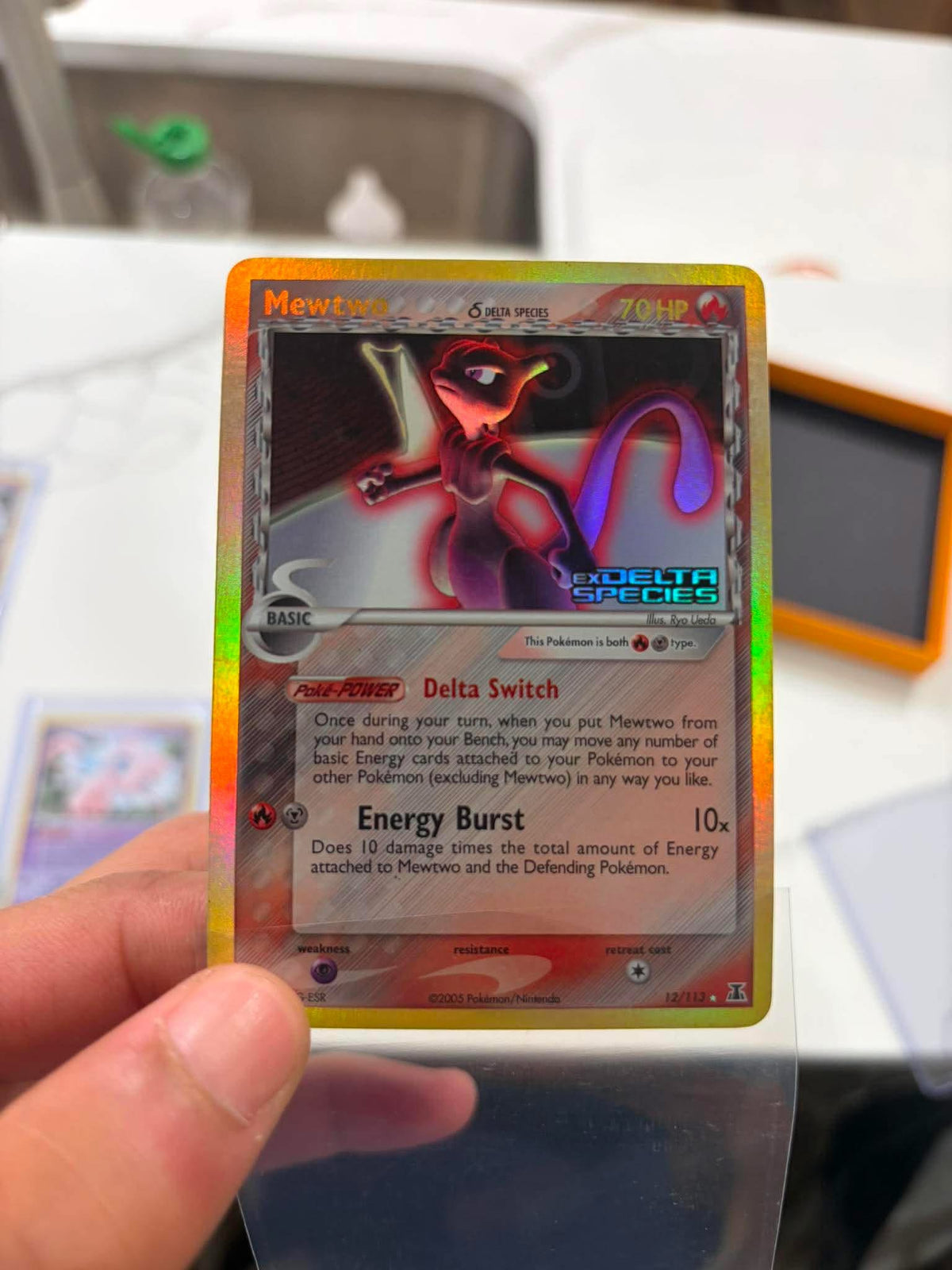 Mewtwo Reverse Holo Stamped - EX Delta Species 12/113 - MINT