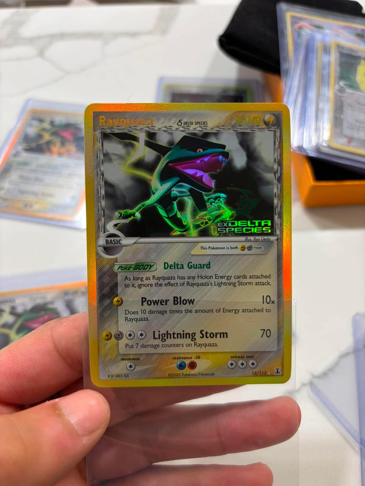 Rayquaza Reverse Holo Stamped - EX Delta Species 13/113 - MINT