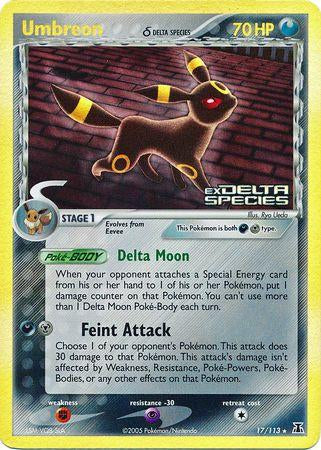 Umbreon Reverse Holo Stamped - EX Delta Species 17/113 - MINT