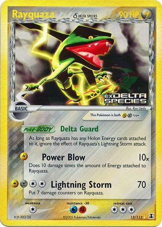 Rayquaza Reverse Holo Stamped - EX Delta Species 13/113 - MINT